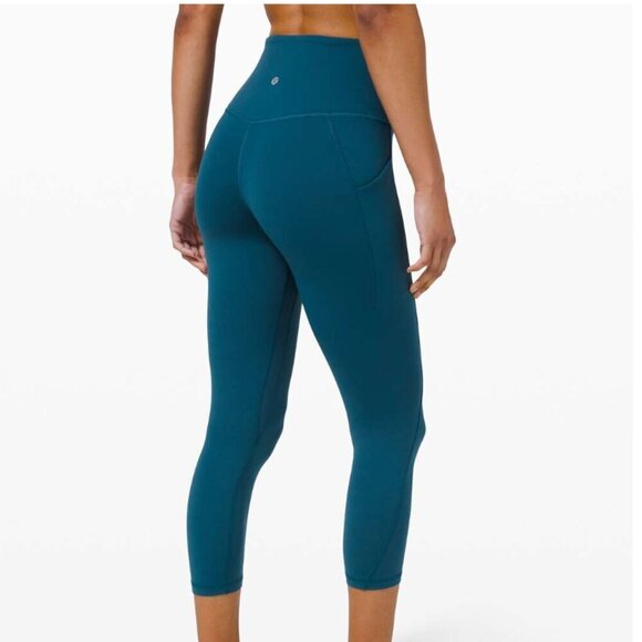 Lululemon Align High Rise Crop with Pockets 23" Blue Borealis - Picture 5 of 5